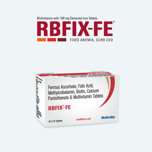 RBFix-FE Multivitamin with 100 mg Elemental Iron Tablets